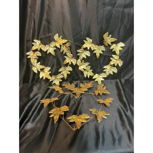 Homco Other - Vintage 3pc set Homco Brass Leaf Decor
